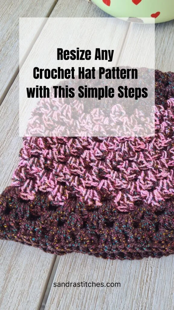 how to resize crochet hats