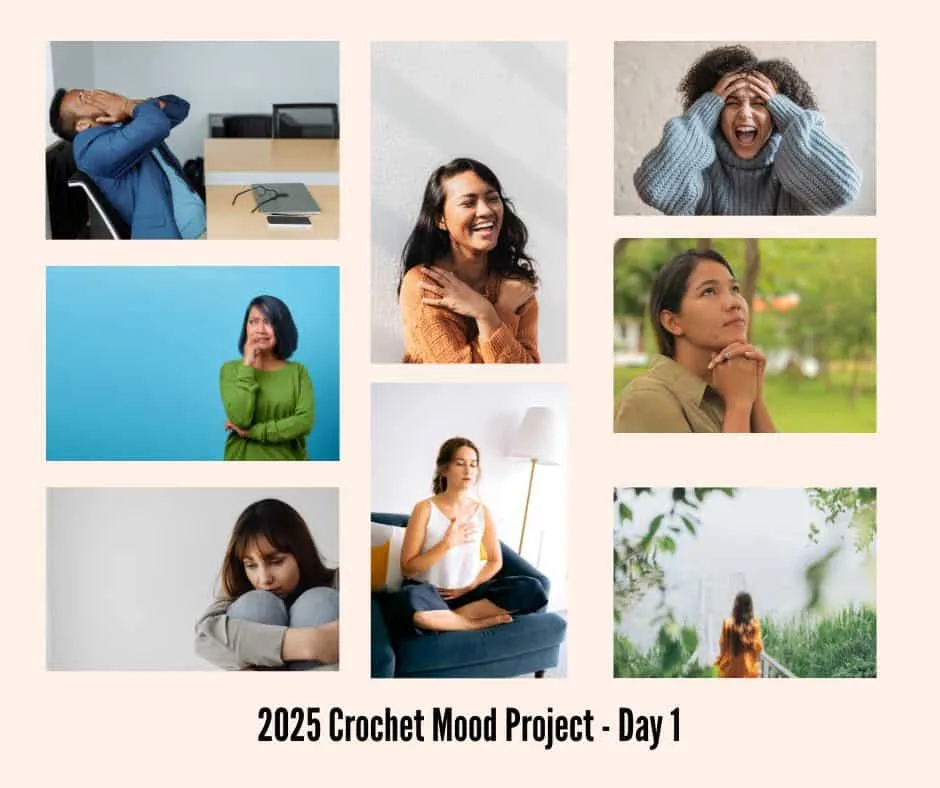 2025 crochet mood project - day 1