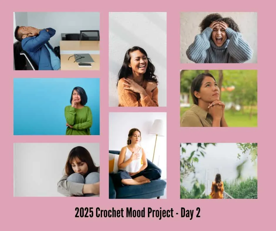 2025 crochet mood project - day 2