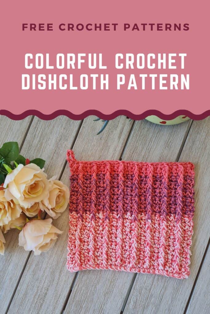 coral dishcloth