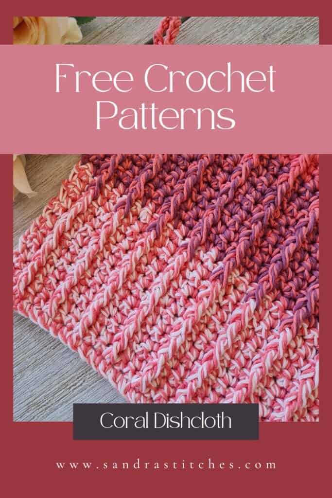 coral dishcloth