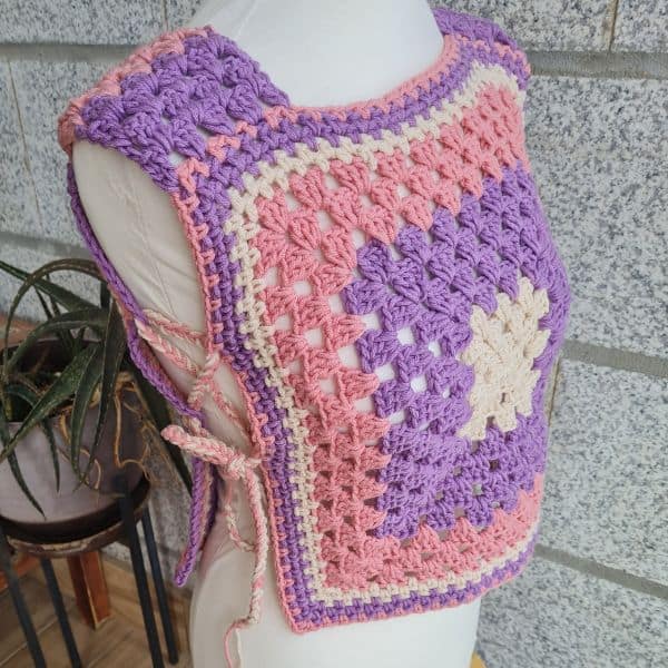 granny crochet summer top free pattern1