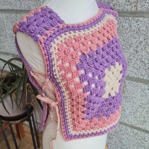granny crochet summer top free pattern1