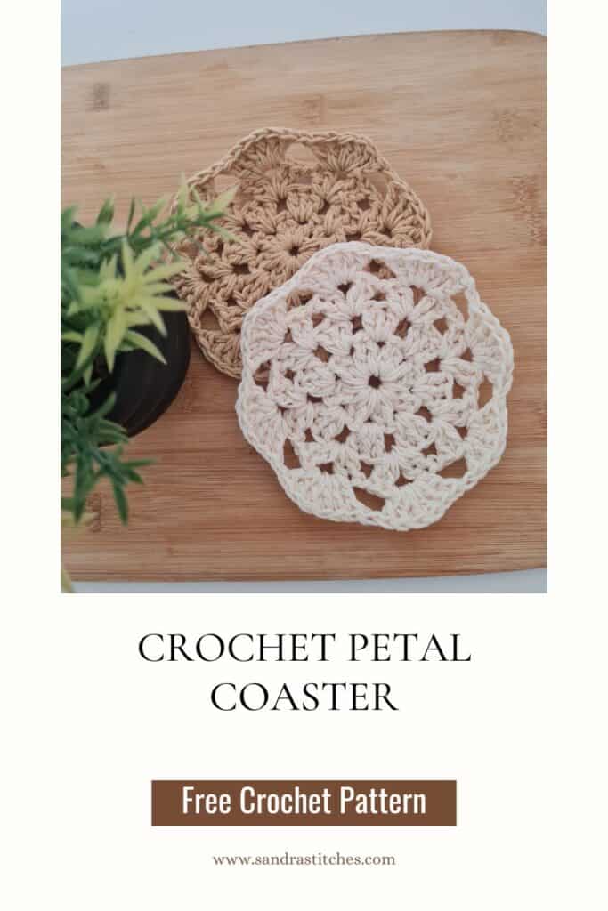 Spring Coasters Crochet Collection - petal coaster