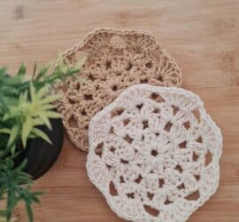 coaster free pattern CAL petal