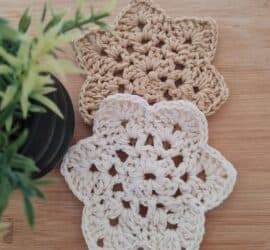 coaster free pattern CAL2 blossom