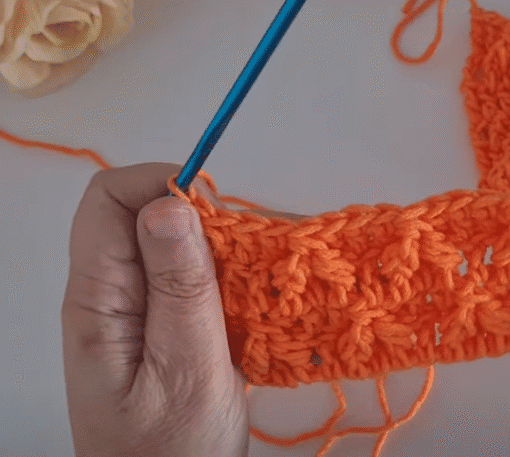 leaf hopper crochet stitch tutorial