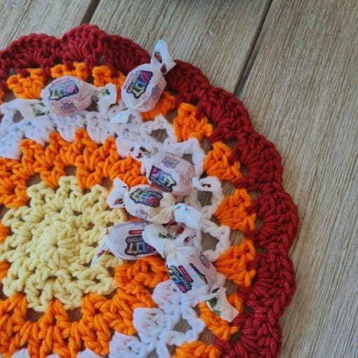 easy Halloween crochet mandala pattern 7
