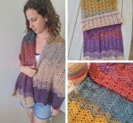 How to crochet a simple chevron wrap