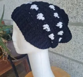 The Starry Nights Crochet Slouchy Hat