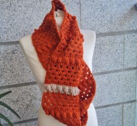 rust crochet scarf free pattern1