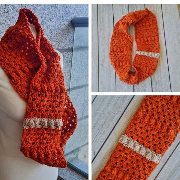 rust crochet scarf free pattern2
