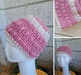 puff stitch beanie pattern