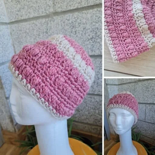 puff stitch beanie pattern