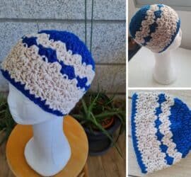 shell stitch beanie free pattern
