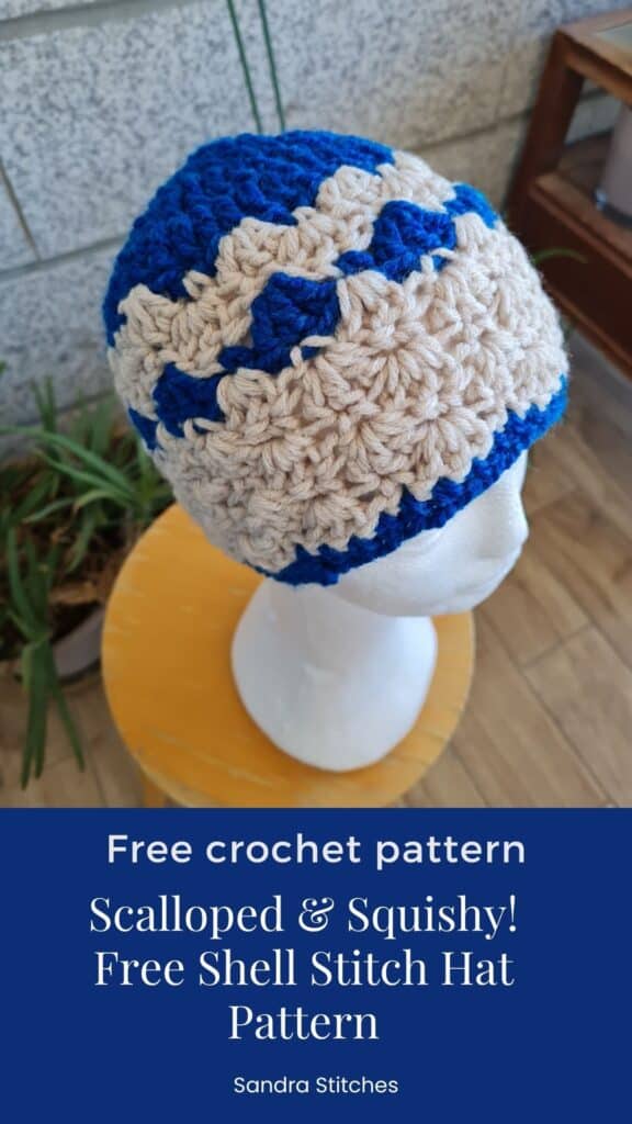 shell stitch beanie free pattern