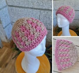 spike double crochet beanie free pattern