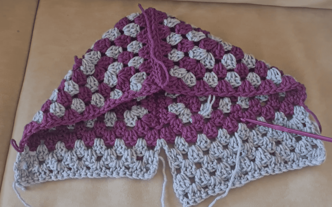 purple hooded scarf video