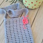 crochet bag with flower tutorial