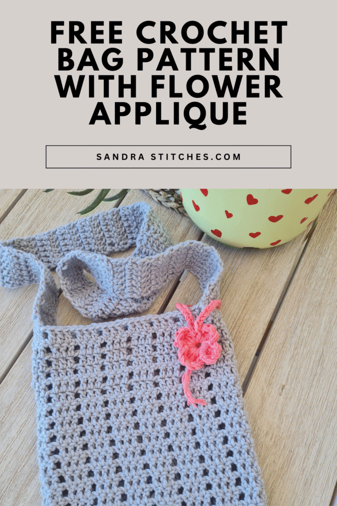 Free Crochet Bag Pattern With Flower Applique