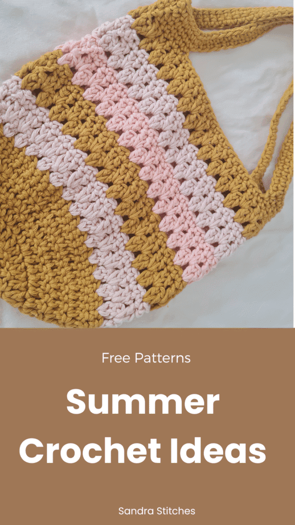 Open mesh cotton crochet market bag