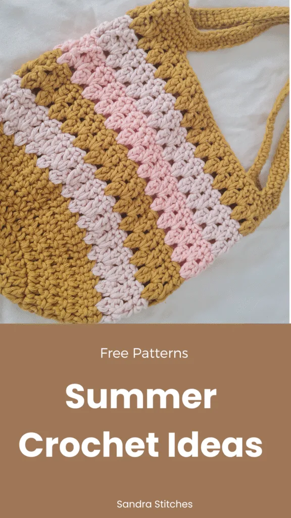 Open mesh cotton crochet market bag